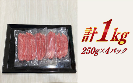 【日本一の和牛】長崎和牛（A4ランク以上）カルビ焼肉用1kg 【株式会社時愉亭】[RCE010]