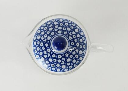 【AB331】【波佐見焼】SS茶こしガラスポット　ブルーミルク  【西海陶器】 １ 73588