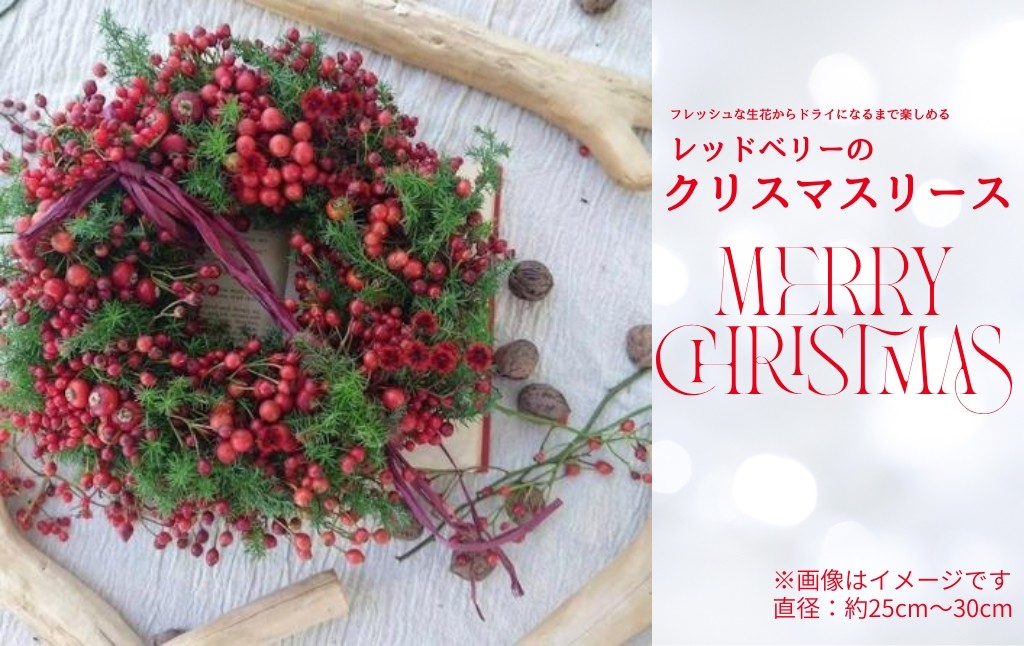 
                  期間限定 クリスマスリース【種類選択可】人気フローリストが作る リース クリスマス レッドベリー ナチュラルスタイル Xmas 花 お花 リース ドライフラワー 手作り アレンジメント ドライ フレッシュ インテリア プレゼント KACHA  奈良県 奈良市 なら
                