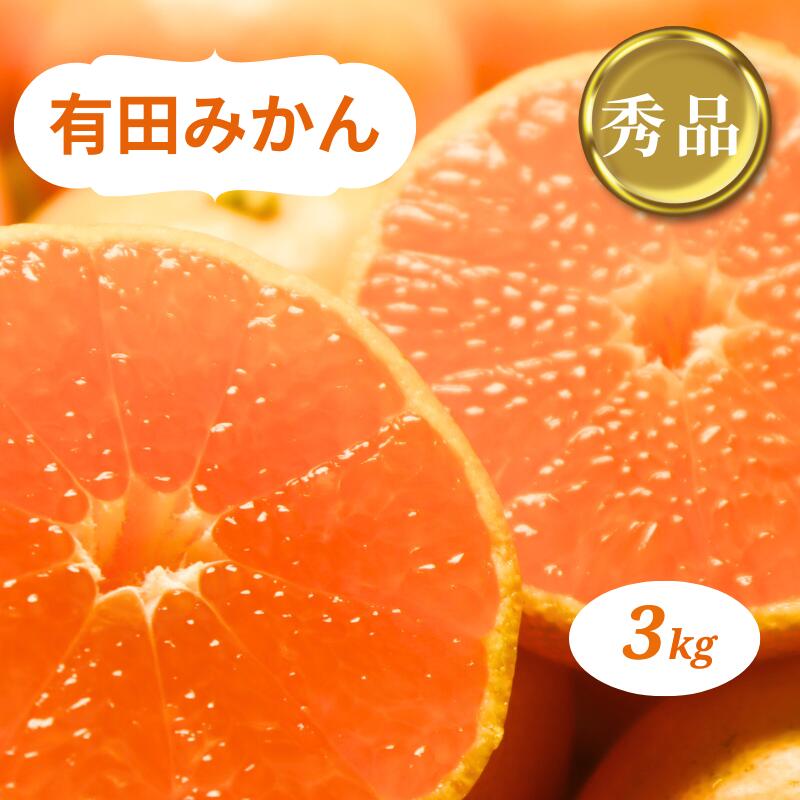【ふるさと納税】和歌山県産 有田みかん 3kg 秀品 ※2026年10月中旬-2026年1月中旬頃に順次発送予定（お届け日指定不可)