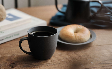 GOOD MORNING　マグカップ200ペア（naturalロゴ・gray）【 再生素材 地球にやさしいマグカップ 】