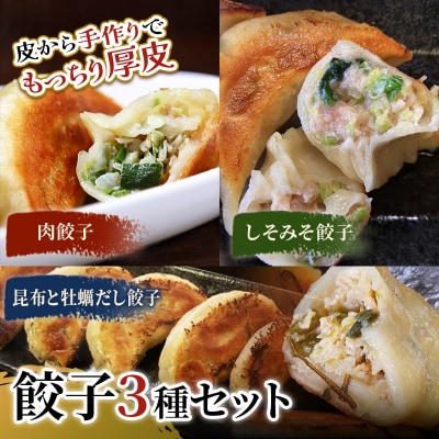 肉餃子・しそみそ餃子・昆布と牡蠣の旨味だし餃子 F4F-2515