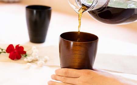 漆こっぷ-曉-壱（ケヤキ：茶） ／ ゆうび 漆塗り 食器 コップ