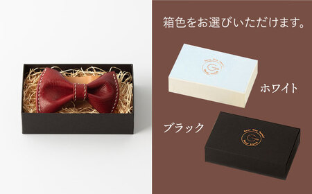 【ダークブラウン】本格レザー蝶ネクタイ / レザー レザークラフト 革 本革 小物 ネクタイ レザー小物 【kazu Gee factory】 [OBG001]