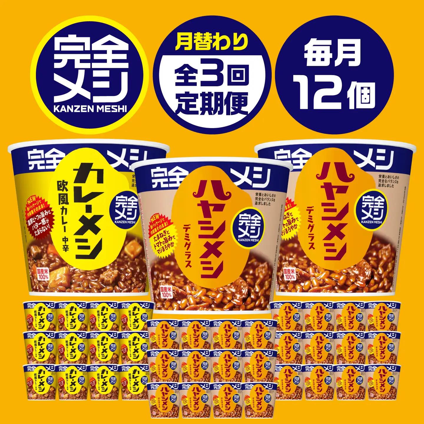 【3回定期便】完全メシバリエーション定期便（欧風カレー・ハヤシメシ デミグラス・ハヤシメシ デミグラス）[BIBI043]