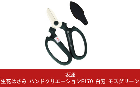 生花はさみ ハンドクリエーションF170 モスグリーン 花ハサミ 園芸ハサミ 生花用 園芸用品 ガーデニング用品 [坂源] 【010S376】