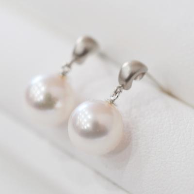 ふるさと納税 天草市 あこや真珠 ピアス 7.5 - 8mm ホワイトピンク 半円 マット K14WG_S085-514 |  | 01