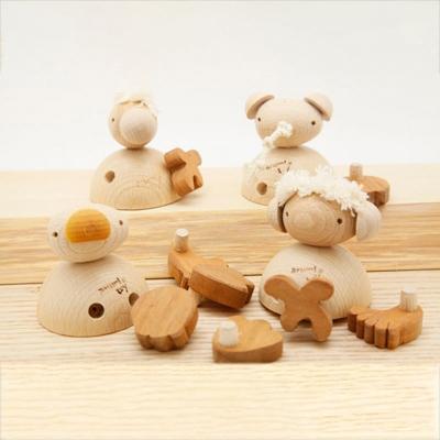 ふるさと納税 木津川市 【指先を使う木のおもちゃ】動物の足の付け替え　お人形あそびにも |  | 01