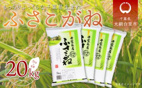 【新米】令和6年産  千葉県産「ふさこがね」20kg（5kg×4袋） A005