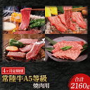 【ふるさと納税】【4ヶ月定期便】常陸牛A5等級　焼肉用（もも肉・ヒレ肉・ロース肉・ランプ肉）（AC020）