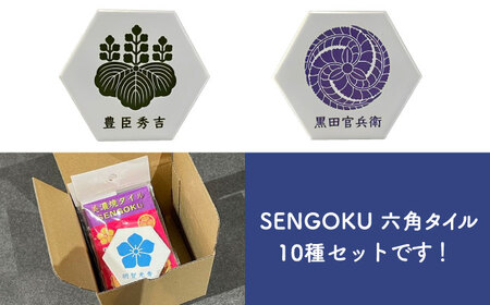 美濃焼タイル SENGOKU 六角タイル 10種セット 12 多治見市 /多治見市観光協会[TAQ014]