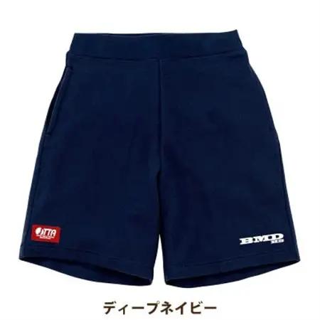 JTTA公認　卓球ユニフォーム【男女兼用:Lサイズ】スウェットゲームハーフパンツ　ディープネイビー【1667377】