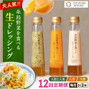 【ふるさと納税】【全12回定期便】糸島野菜を食べる生ドレッシング 3種セット (人参 大根と大葉 玉ねぎ)【糸島正キ】 [AQA022] 130000円 13万円 常温 100000円 10万