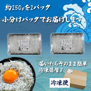 釜揚げ しらす 約500g  【 しらす 】