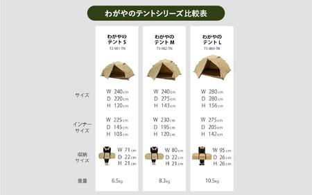 【DOD】わがやのテントM（T3-982-TN） - 家族の気持ちに寄り添う扱いやすいファミリーテント