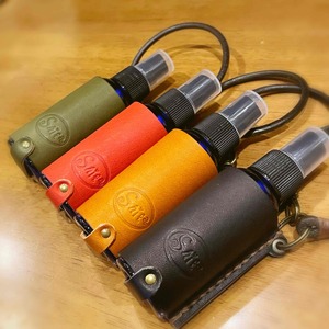 fn-46-006 本革 除菌 スプレーホルダー 50ml キャメル Shifa