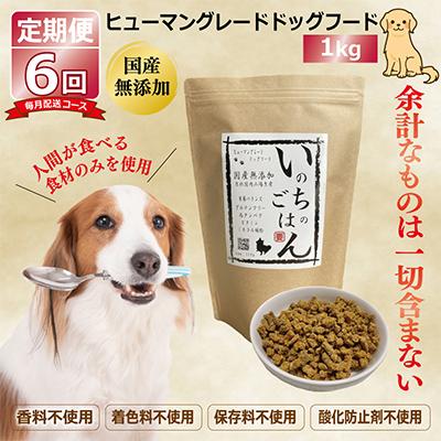 ふるさと納税 泉佐野市 【毎月定期便】国産 無添加 ドッグフード「いのちのごはん」1kg×全6回 099Z173