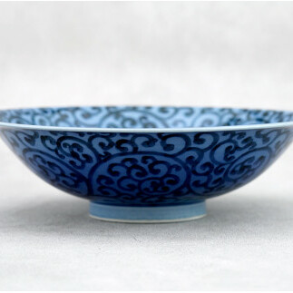 有田焼 坂本窯陶工房 瑠璃釉唐草文様大鉢 A450-19_イメージ3
