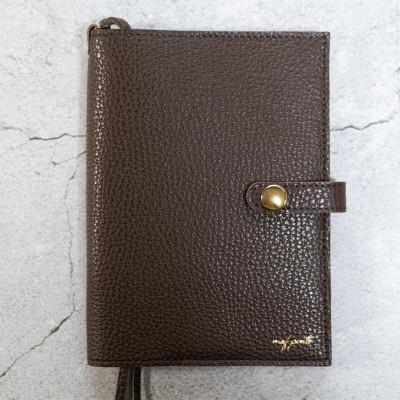 ふるさと納税 大川市 mafpinto ADRIALINE 手帳カバー A6[文庫]サイズ 本革 チョコレート