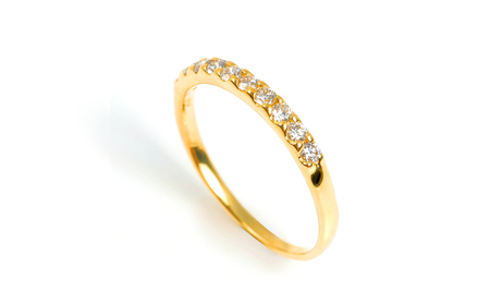 ピンキー　エタニティリング　0.18CT　Ｒ3996DI-Y　イエローゴールド【サイズ：1号～9号（0.5号刻み対応可）】