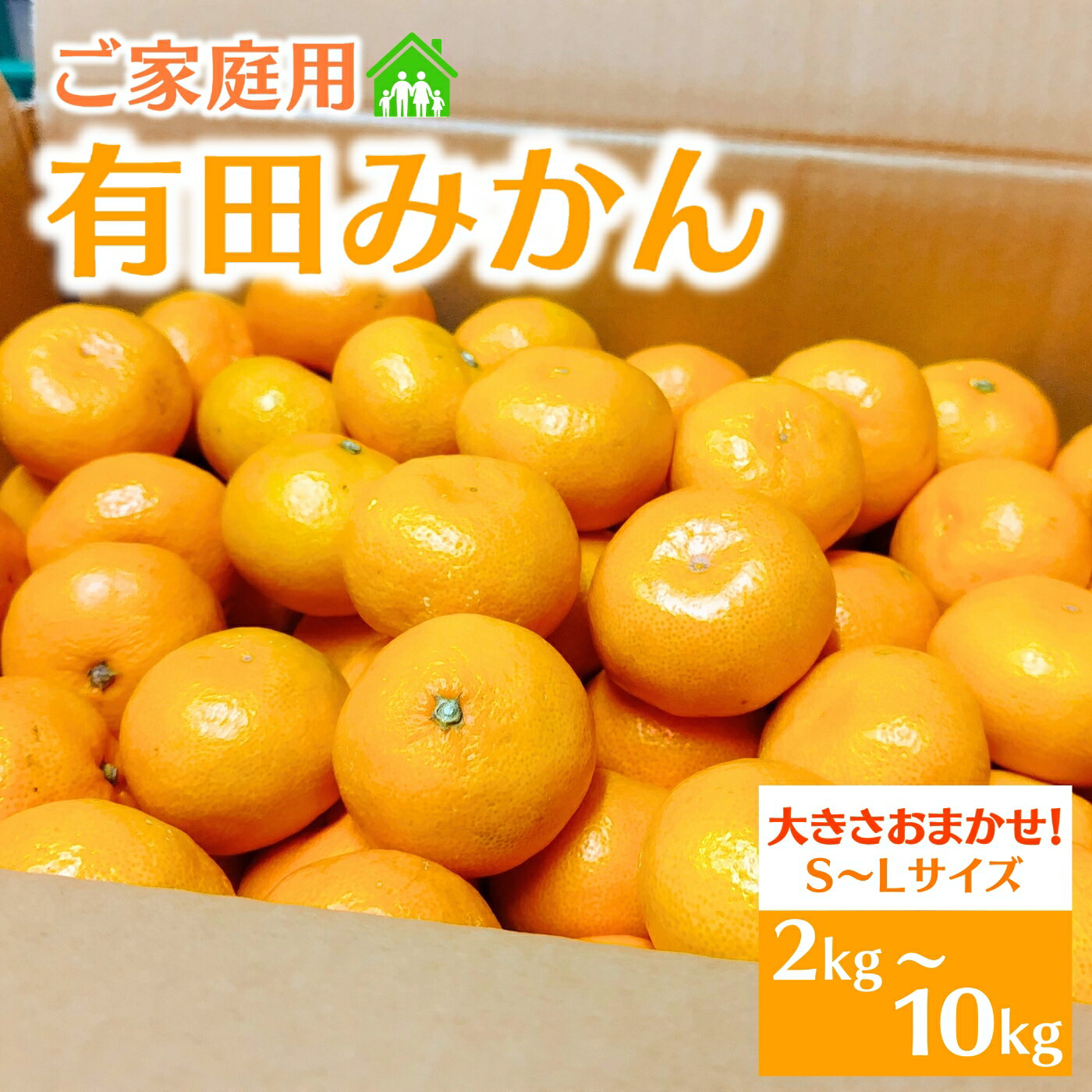 【ふるさと納税】訳あり 家庭用 有田みかん 和歌山 S～Lサイズ 大きさお任せ 【選べる容量】 2kg 3kg 5kg 10kg 【選べる配送月】【2025年10月～2026年1月頃に順次発送予定】/ みかん フルーツ 果物 くだもの 蜜柑 柑橘 オレンジ ミカン 和歌山 家庭用