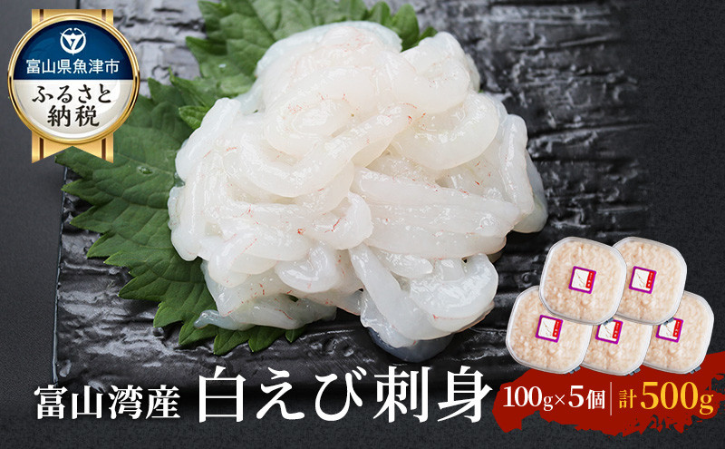 
富山湾の宝石しろえび刺身 100g×5個セット（計500g） [№5617-0700]
