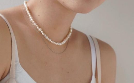 [LENERAオリジナルネックレス2本セット]pearl pomp necklace(set)/gold