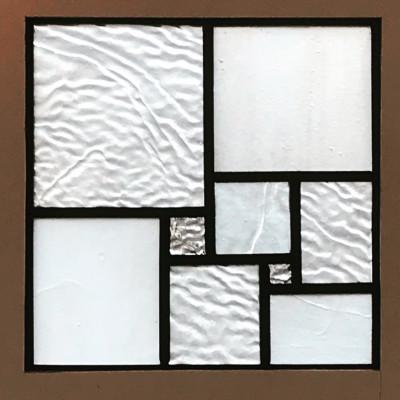 ふるさと納税 戸田市 ステンドグラスのセミオーダーパネル(四角・ホワイト)