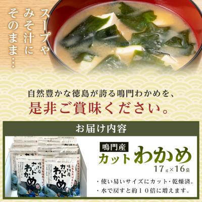 ふるさと納税 徳島市 【HACCP認定工場】カットわかめ詰合せ(17g×16pc)【AS004】 |  | 03