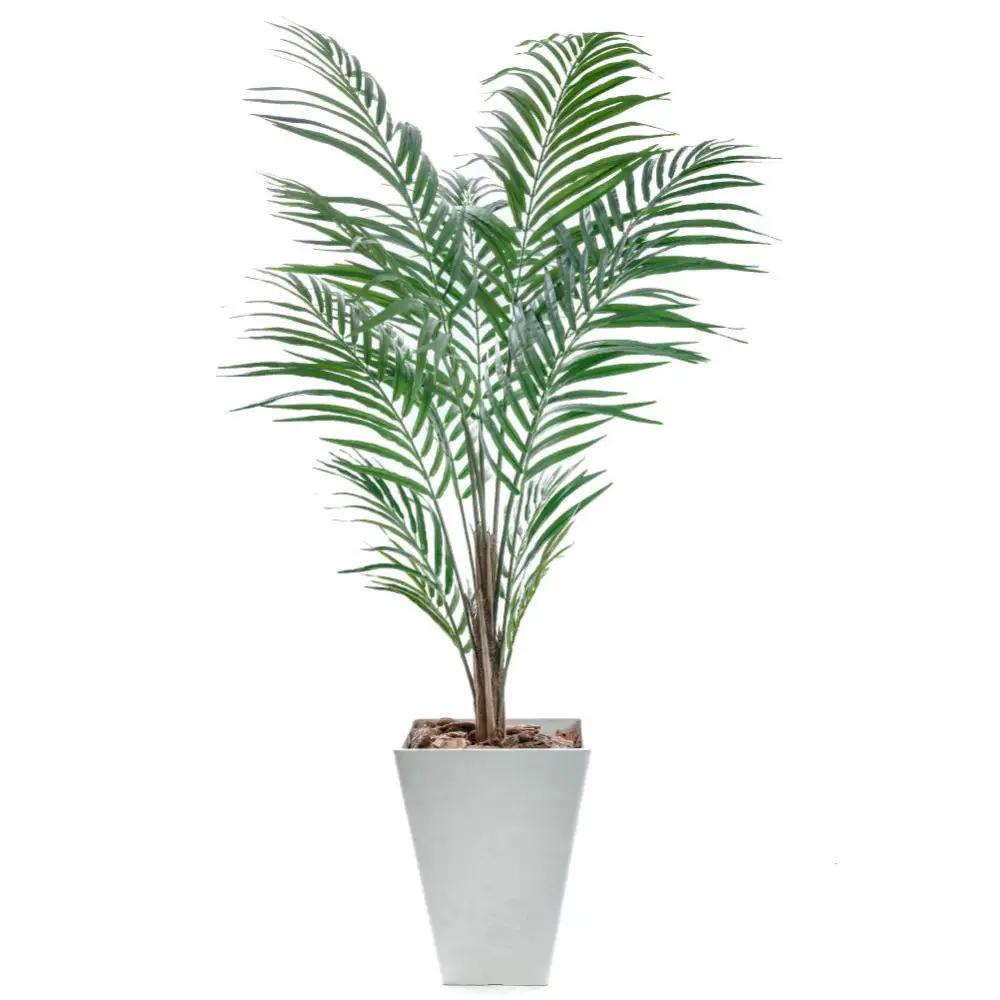人工観葉植物 アレカパーム140cm 樹脂鉢Mサイズ白 SC触媒加工済