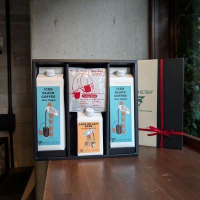 ふるさと納税 つくば市 無糖リキッドアイスコーヒー2本&amp;カフェオレベース1本&amp;ドリップバッグ4個セット[LD-2]