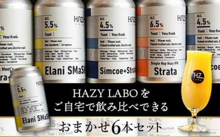 クラフトビール 6本 おまかせ 350ml HAZYLABO | 地ビール 