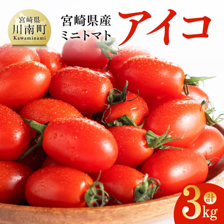 【ふるさと納税】 宮崎県産ミニトマト「アイコ」3kg - 宮崎県産 ミニトマト トマト D03808