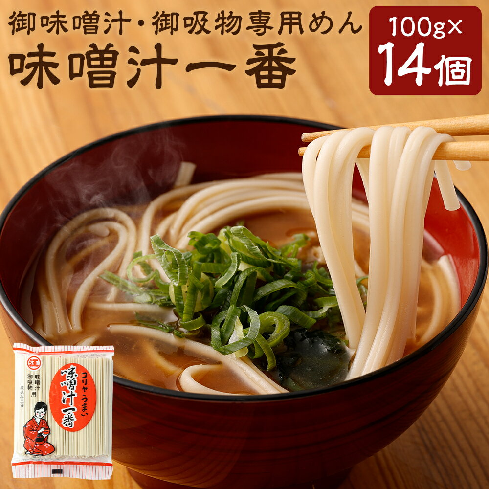 【ふるさと納税】味噌汁一番 100g×14個 お吸い物 みそ汁 麺 筑後市 送料無料