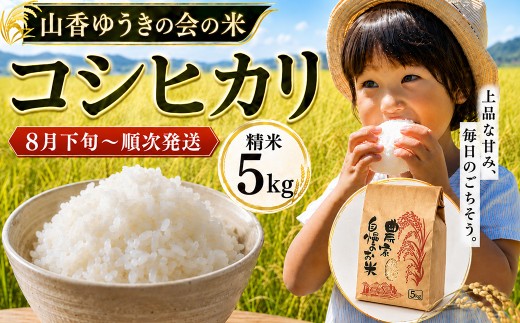 【 令和8年産 新米 】山香ゆうきの会 コシヒカリ 5kg （精米）／ 新米 米 こめ コメ 5kg 5キロ コシヒカリ こしひかり 早場米 ＜002-021＞