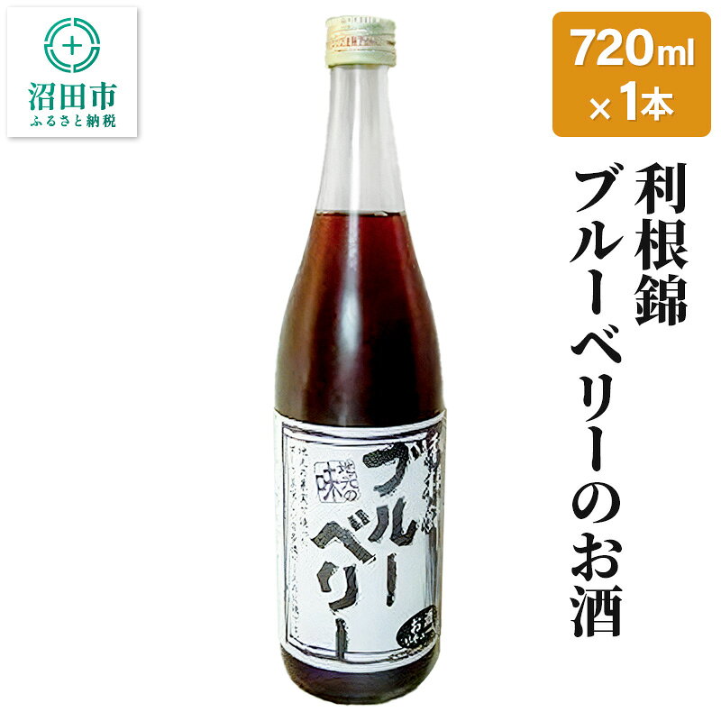 【ふるさと納税】利根錦 ブルーベリーのお酒 720ml×1本 リキュール [お酒 地酒 日本酒 フルーツ 果実酒 冷酒 ぶるーべりー ブルーベリー]