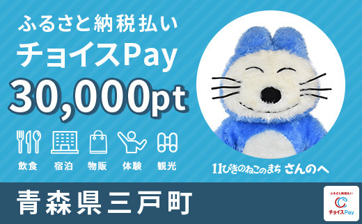 
三戸町チョイスPay 30,000pt（1pt＝1円）【会員限定のお礼の品】
