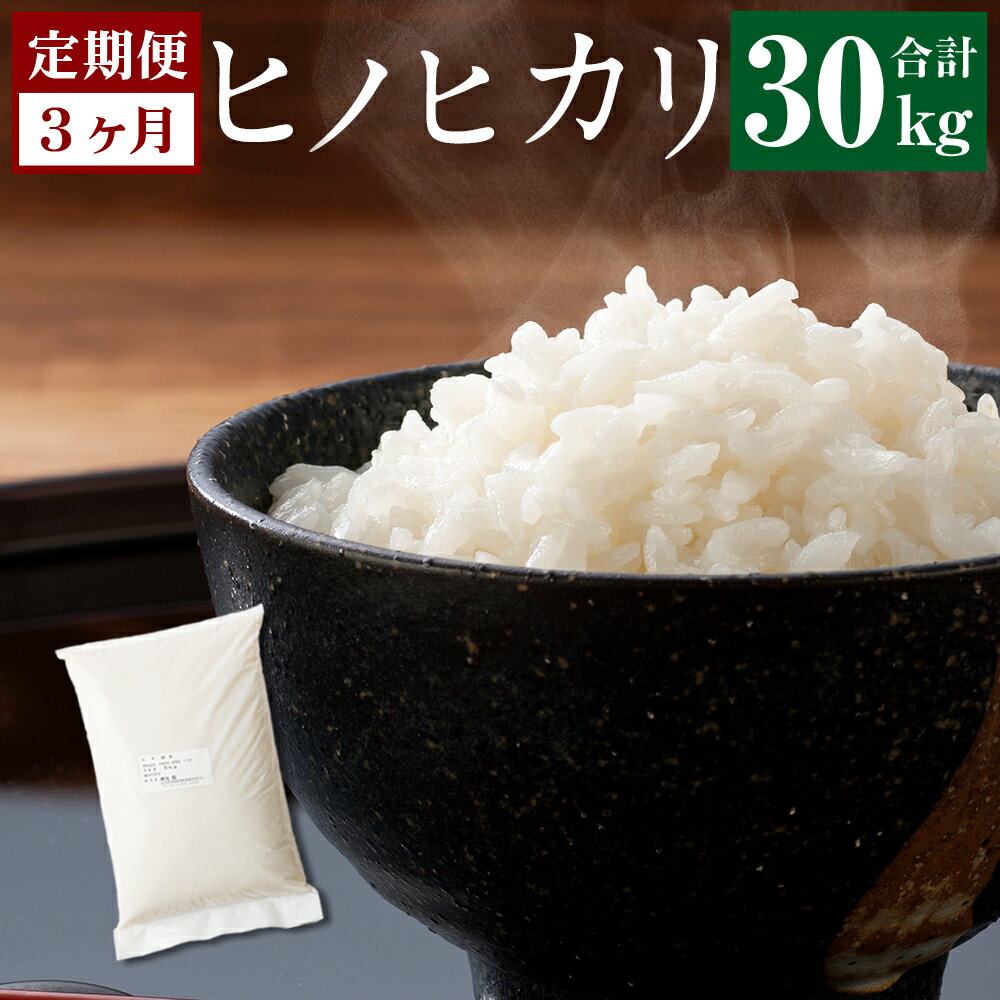 【ふるさと納税】【3ヶ月定期便】 大分県産ヒノヒカリ 10kg×3ヶ月 10kg×3回 大分県 竹田市 お米 白米 おこめ 合計30kg 九州産 単一原料米 ブランド米 定期便 3ヶ月連続 国産 ヒノヒカリ 直営農場 精米 常温 送料無料 【2025年11月上旬発送開始】