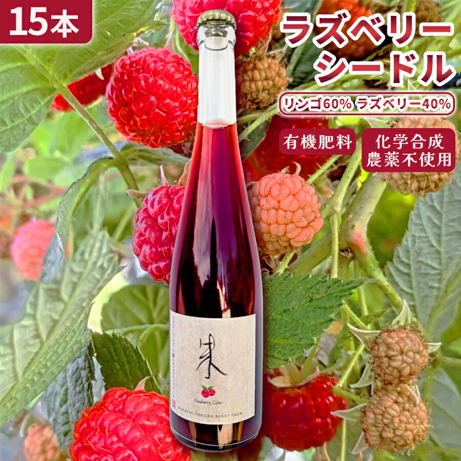 【ふるさと納税】【北海道産 ラズベリー りんご】ラズベリーシードル 15本 北海道 余市町 送料無料