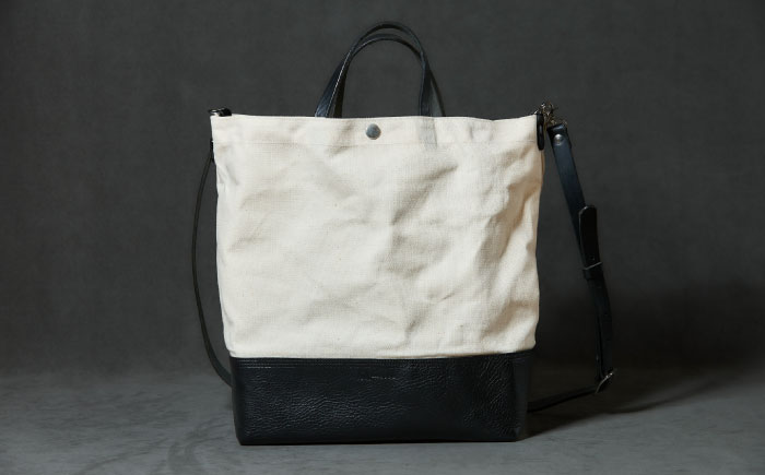 レザー×キャンバス トートバッグ ブラック L / 2WAY レザー トート トートバッグ ショルダー ショルダーバッグ 鞄 かばん マザーズバッグ 通勤 通学 BAG bag バック バッグ 革 ギ