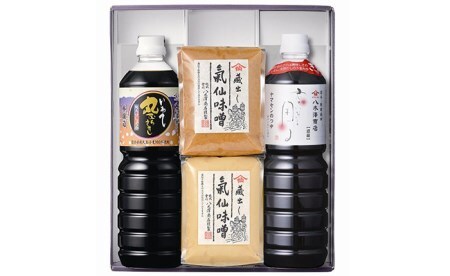 調味料ギフト4種セット 【秋明菊】 醤油 つゆ 赤味噌 白味噌