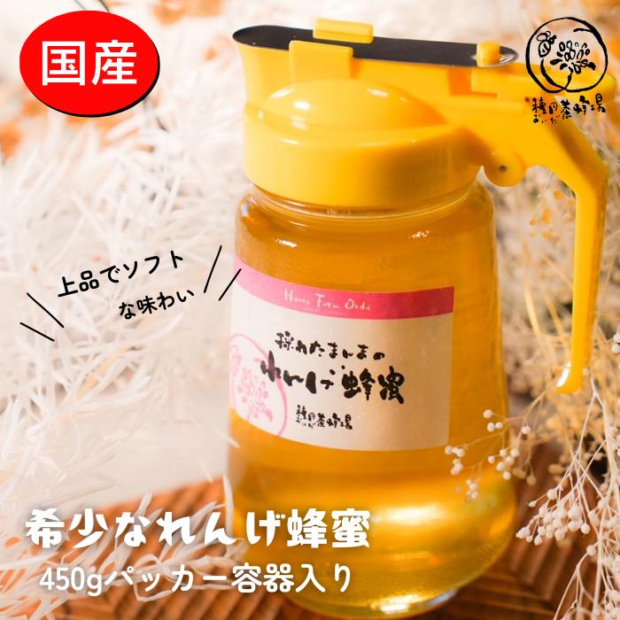 【ふるさと納税】【大垣産】希少な『れんげ蜂蜜』（液だれしにくいパッカー容器入：450g）