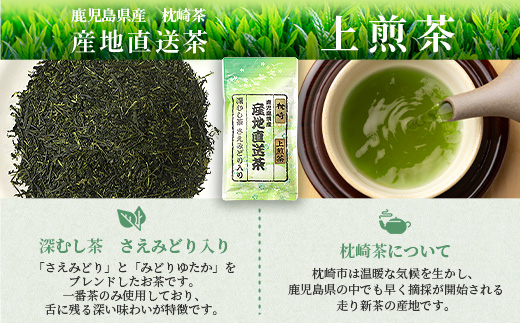 一番茶のみ使用!!【 上煎茶 】  ( 100g×3本 ) 枕崎産 大河内製茶 A3−217【1167082】