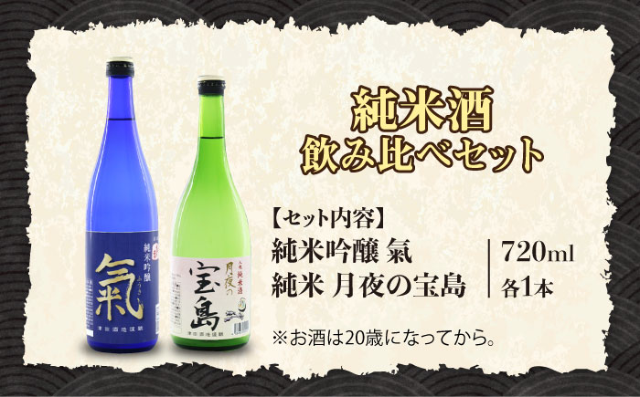 島の地酒！【日本酒飲み比べセット】純米 月夜の宝島／純米吟醸 氣 日本酒 江田島市/津田酒造株式会社 [XAK007] お酒