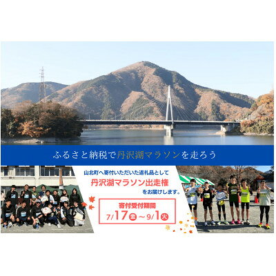 【ふるさと納税】丹沢湖マラソン3.3km出走権&駐車券&オリジナルTシャツ&さくらの湯利用券11月29日(日)開催【1756611】