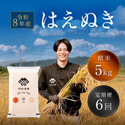 ふるさと納税 川西町 【発送月固定定期便】はえぬき (精米) 5kg 山形県産全6回