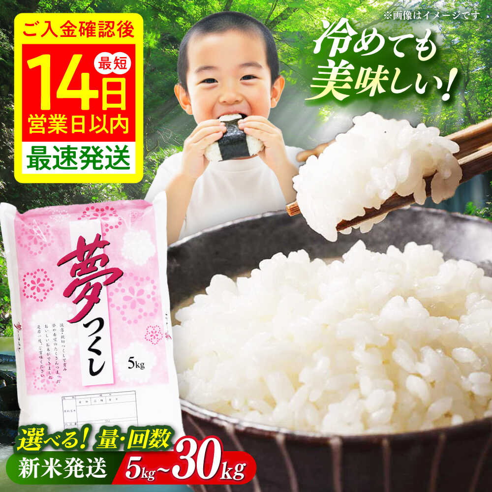 【ふるさと納税】【令和7年度産 新米！】【選べる容量/回数】福岡県産米 夢つくし 精米 5〜30kg/1・3・6回 《築上町》【有限会社ファインリョーコク】[ABCO021]