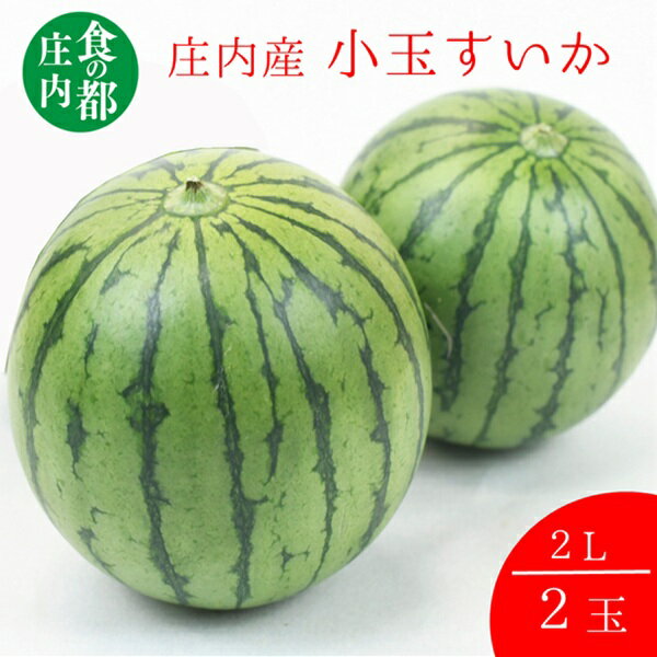 【ふるさと納税】★先行予約★【令和8年産】食の都庄内　庄内の小玉すいか2玉（2L）※令和8年7月上旬頃より順次配送（有限会社庄内旬青果）