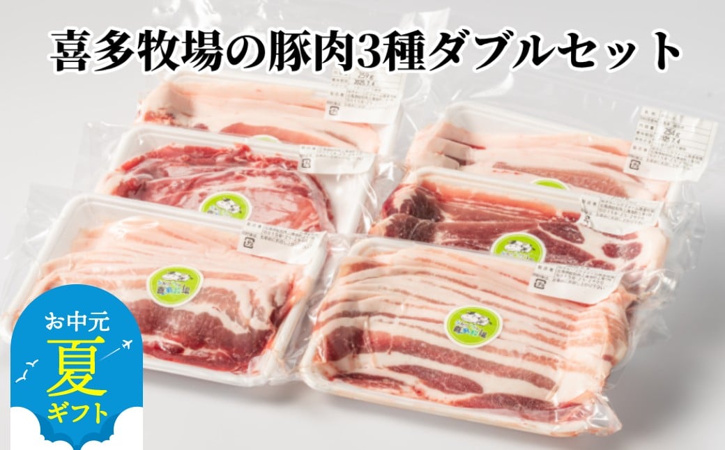 
            16-119 【お中元】喜多牧場の豚肉3種ダブルセット
          