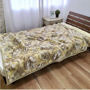 ＜シングルサイズ＞吸湿発熱あったかボリューム2枚合せ毛布 ベージュ1枚 JM-2201-BE